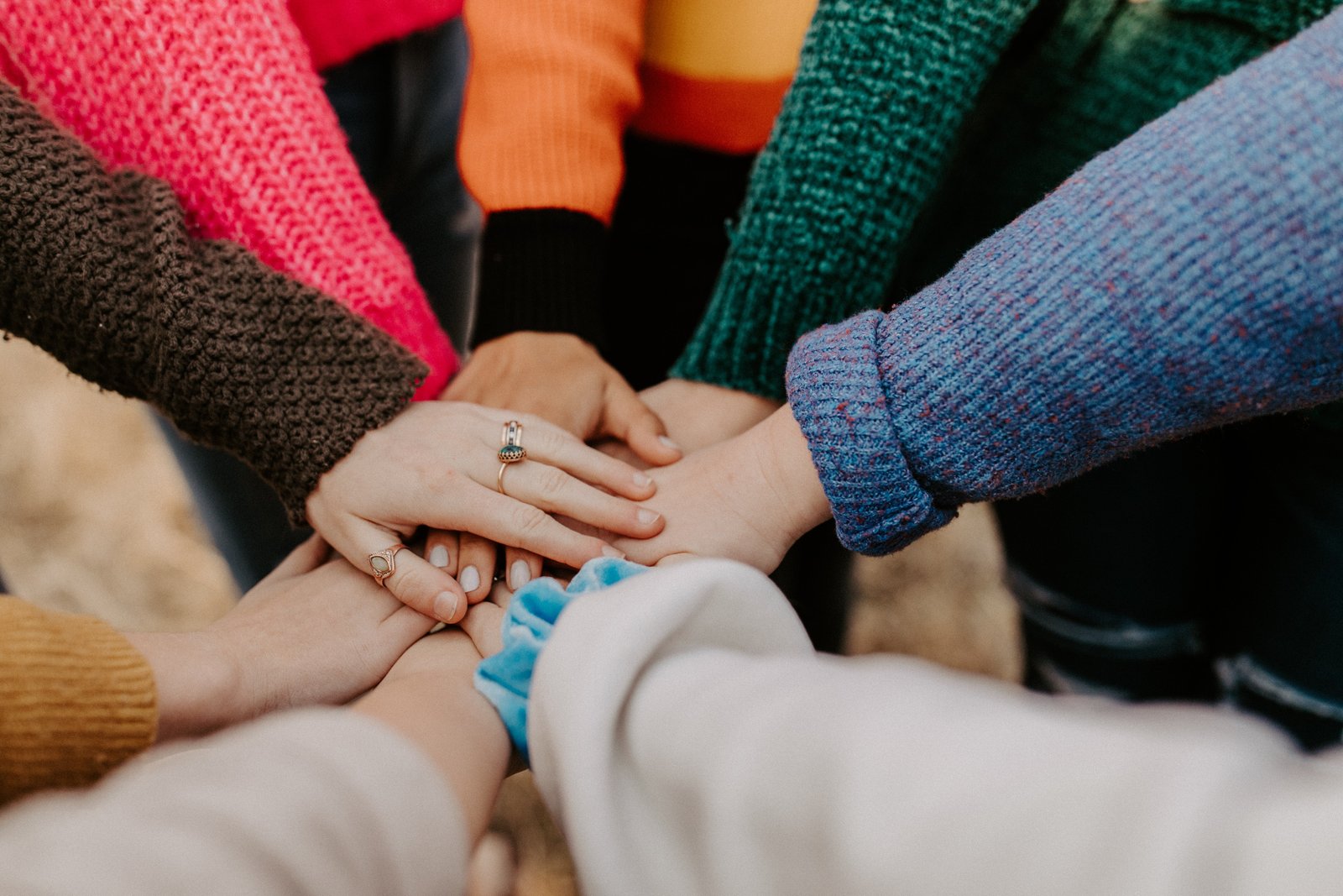 Hands of people